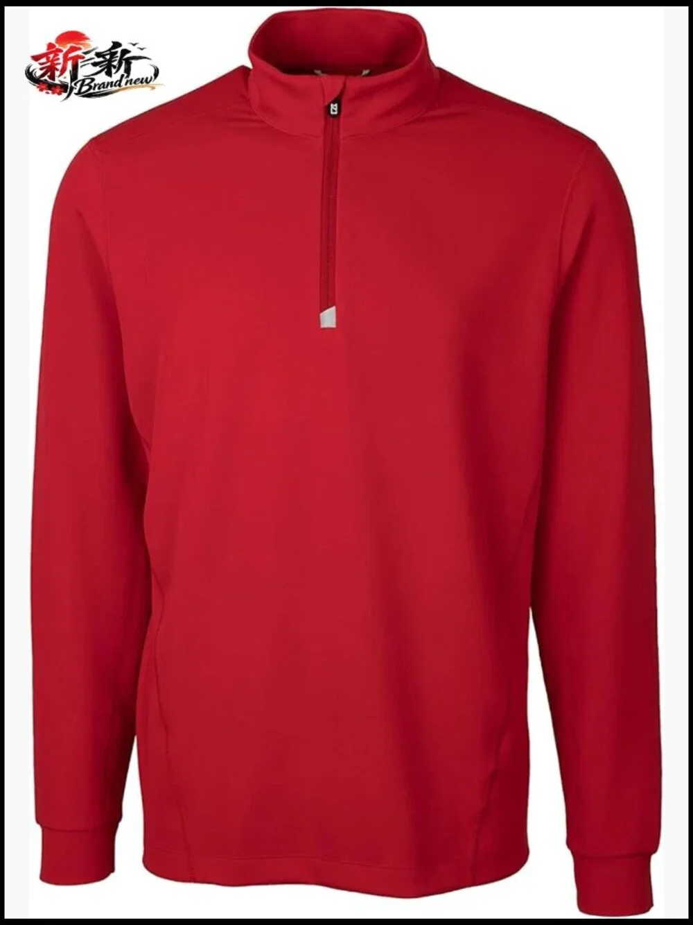 Moisture Wicking Half Zip Pullover Mock Neck Long Sleeve Golf Shirt Hiking